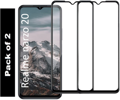RichCell Edge To Edge Tempered Glass for Realme Narzo 20(Pack of 2)