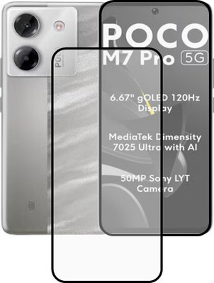 VISHRN Edge To Edge Tempered Glass for POCO C75 5G, Poco C75 5G, Poco C75(Pack of 1)