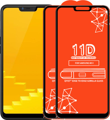 Qyist Edge To Edge Tempered Glass for Realme C1(Pack of 2)