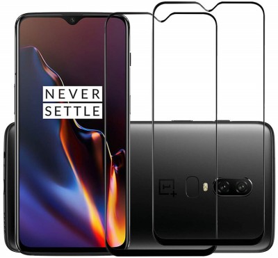 Cover Alive Edge To Edge Tempered Glass for OnePlus 6T, Oneplus 7(Pack of 2)