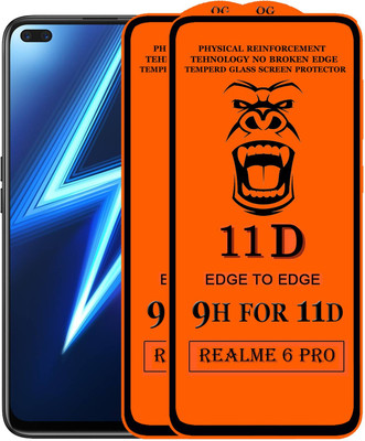 Xester Edge To Edge Tempered Glass for Realme 6 Pro(Pack of 2)