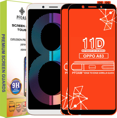 PFOAM Edge To Edge Tempered Glass for Oppo A83(Pack of 2)