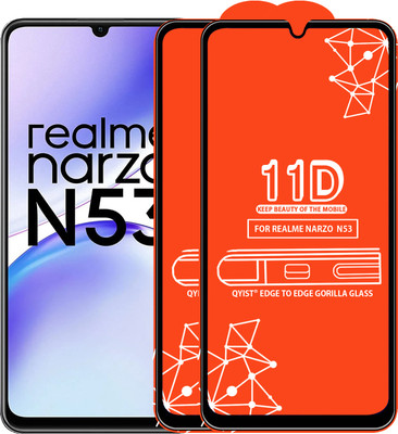 Qyist Edge To Edge Tempered Glass for REALME NARZO N53(Pack of 2)