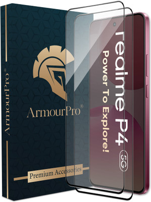 ArmourPro Edge To Edge Tempered Glass for Realme P4 5G, P4 5G(Pack of 2)