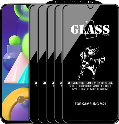 Qyist Edge To Edge Tempered Glass for SAMSUNG GALAXY M21(Pack of 5)