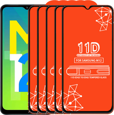 Roxel Edge To Edge Tempered Glass for Samsung Galaxy M12(Pack of 5)