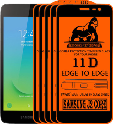 TWIGLO Edge To Edge Tempered Glass for SAMSUNG J2 CORE(Pack of 5)