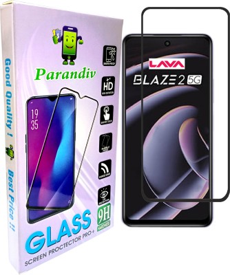 PARANDIV Edge To Edge Tempered Glass for Branded High Quality, Lava Blaze 2 5G(Pack of 1)