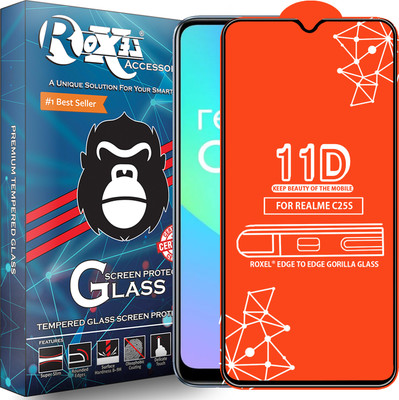 Roxel Edge To Edge Tempered Glass for Realme C25S(Pack of 1)