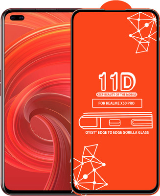 Qyist Edge To Edge Tempered Glass for Realme X50 Pro(Pack of 1)