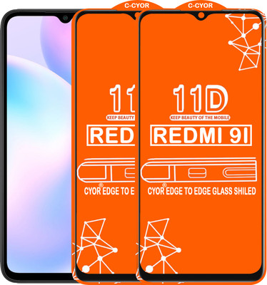 CYOR Edge To Edge Tempered Glass for REDMI 9I(Pack of 2)