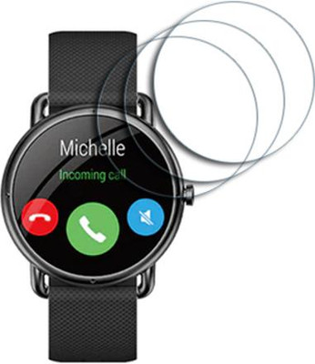 SOMTONE Edge To Edge Tempered Glass for NoiseFit Buzz 1.32 inch SMARTWATCH SCREEN GUARD(Pack of 3)