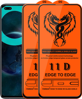 Forego Edge To Edge Tempered Glass for Infinix Zero 8i(Pack of 2)