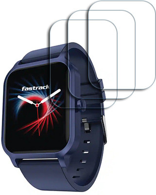 SOMTONE Edge To Edge Tempered Glass for FASTRACK REFLEX CHARGE 1.83 inch SMARTWATCH SCREEN GUARD(Pack of 3)