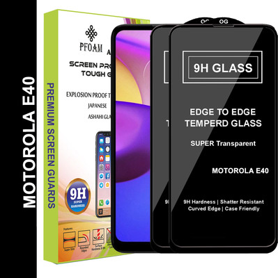 PFOAM Edge To Edge Tempered Glass for MOTOROLA E40(Pack of 2)