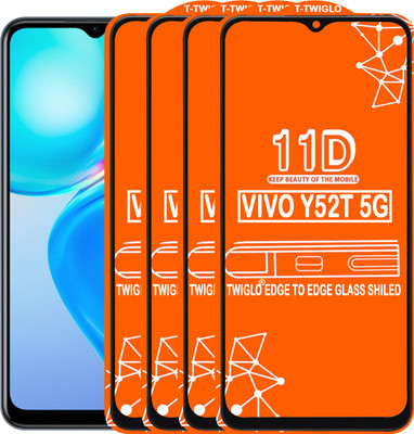 TWIGLO Edge To Edge Tempered Glass for VIVO Y52T 5G(Pack of 4)