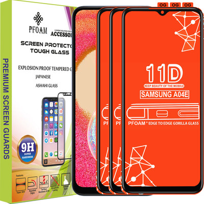 PFOAM Edge To Edge Tempered Glass for SAMSUNG GALAXY A04E(Pack of 3)