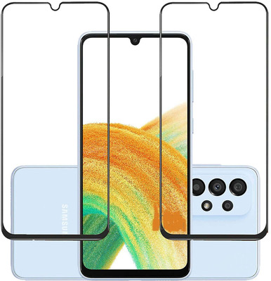1DOLLAR Edge To Edge Tempered Glass for Samsung Galaxy A33 5G-| Sensitive touch,9H Hardness, Anti-Scratch Edge to Edge Full Glue Mobile Screen protector with Wet & dry Wipes |(Pack of 2)
