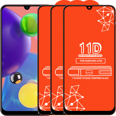 Roxel Edge To Edge Tempered Glass for Samsung Galaxy A70S(Pack of 3)
