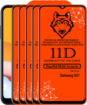 CRodible Edge To Edge Tempered Glass for Samsung Galaxy A01(Pack of 5)