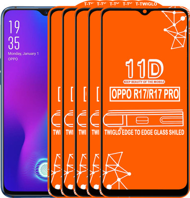 TWIGLO Edge To Edge Tempered Glass for OPPO R17 PRO(Pack of 5)