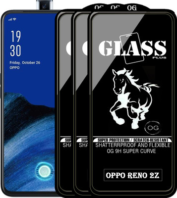 PFOAM Edge To Edge Tempered Glass for OPPO Reno 2z(Pack of 3)
