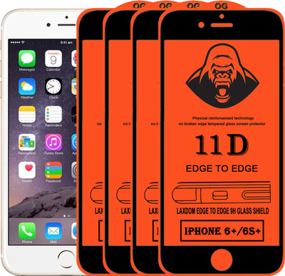 Laxdom Edge To Edge Tempered Glass for Apple iPhone 6s Plus(Pack of 4)
