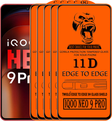 TWIGLO Edge To Edge Tempered Glass for IQOO NEO 9 PRO(Pack of 5)