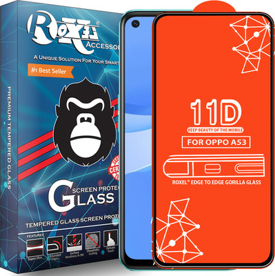 Roxel Edge To Edge Tempered Glass for Oppo A53(Pack of 1)