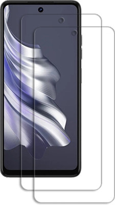 SOMTONE Edge To Edge Tempered Glass for Tecno Spark 20 TEMPERED GUARD FRONTP2(Pack of 2)
