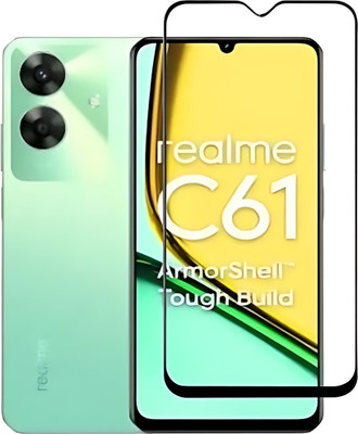 Mobtech Edge To Edge Tempered Glass for Realme C61, realme C61(Pack of 1)