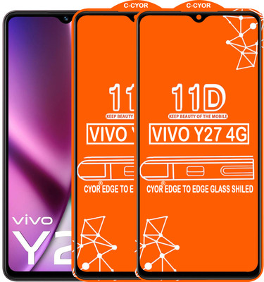 CYOR Edge To Edge Tempered Glass for VIVO Y27 4G(Pack of 2)