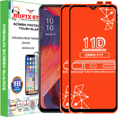 Rofix star Edge To Edge Tempered Glass for OPPO F17(Pack of 2)