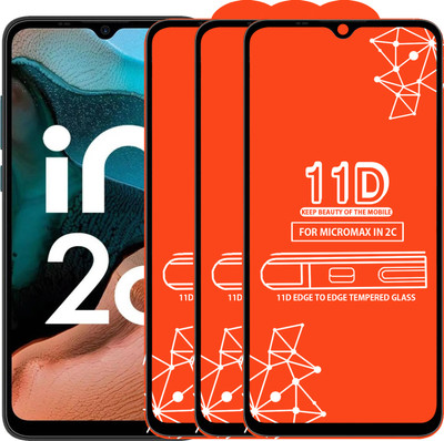 Roxel Edge To Edge Tempered Glass for Micromax In 2C(Pack of 3)