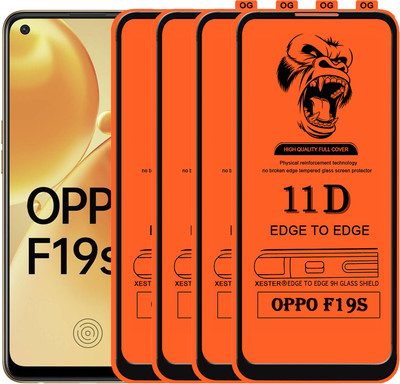PFOAM Edge To Edge Tempered Glass for OPPO F19S(Pack of 4)