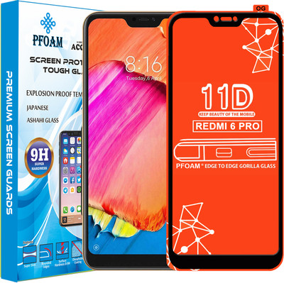 PFOAM Edge To Edge Tempered Glass for Mi Redmi 6 pro(Pack of 1)