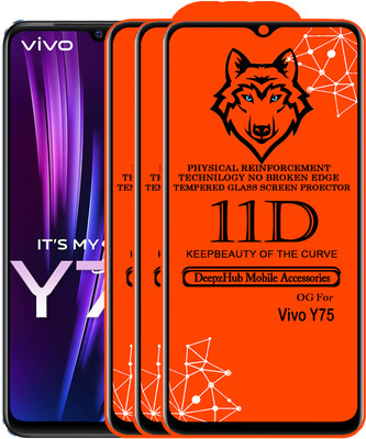 CRodible Edge To Edge Tempered Glass for Vivo Y75(Pack of 3)