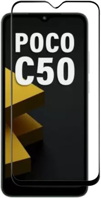 O2MG Edge To Edge Tempered Glass for POCO C50(Pack of 1)