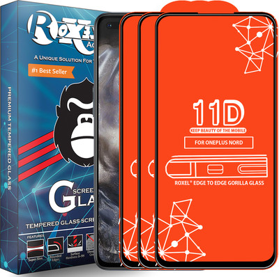 Roxel Edge To Edge Tempered Glass for Oneplus Nord(Pack of 3)