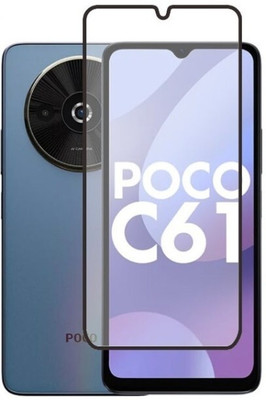 MatteSmoke Edge To Edge Tempered Glass for Poco C61(Pack of 1)