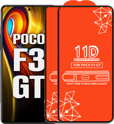 Qyist Edge To Edge Tempered Glass for Poco F3 Gt 5G(Pack of 2)