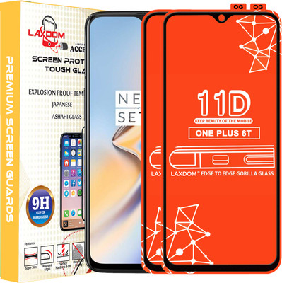 Laxdom Edge To Edge Tempered Glass for OnePlus 6T(Pack of 2)