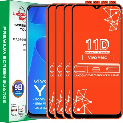 Laxdom Edge To Edge Tempered Glass for VIVO Y15C(Pack of 4)