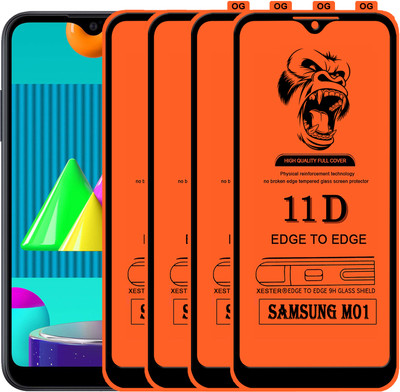 PFOAM Edge To Edge Tempered Glass for SAMSUNG GALAXY M01(Pack of 4)