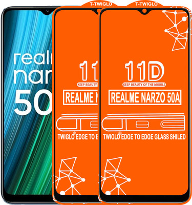 TWIGLO Edge To Edge Tempered Glass for REALME NARZO 50A(Pack of 2)