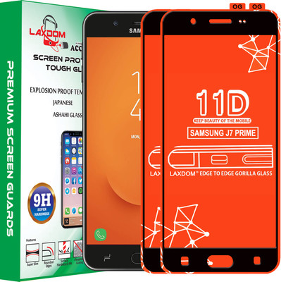 Laxdom Edge To Edge Tempered Glass for Samsung Galaxy J7 Prime(Pack of 2)