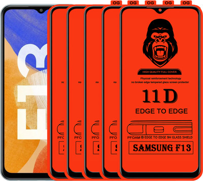 Laxdom Edge To Edge Tempered Glass for SAMSUNG GALAXY F13(Pack of 5)