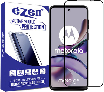 eZell Edge To Edge Tempered Glass for MOTOROLA G13(Pack of 1)