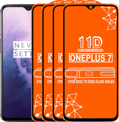 CYOR Edge To Edge Tempered Glass for ONEPLUS 7(Pack of 4)