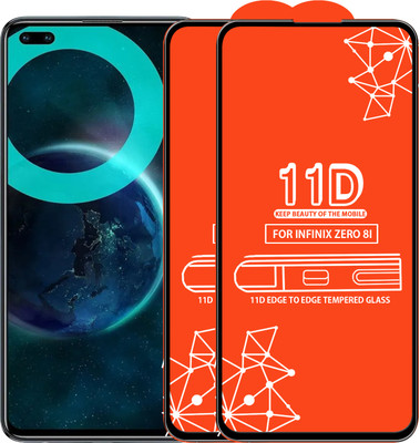 Roxel Edge To Edge Tempered Glass for Infinix Zero 8I(Pack of 2)